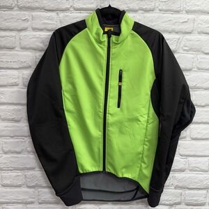 MAVIC Mens Aerodynamic Cycling Jacket  Ride Wick Warm Neon Green Jacket Size S/M